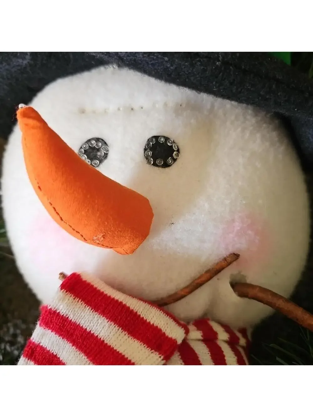 Fiber Optic Christmas Wreath 24” Snowman Changes Color With Box NO POWER SUPPLY